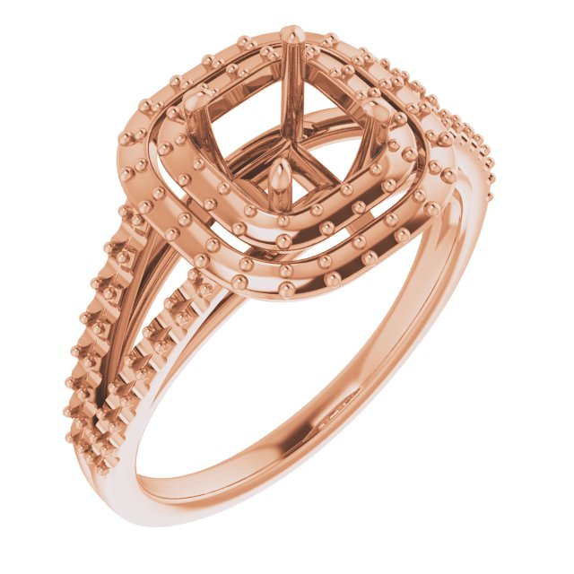 Double Halo-Style Engagement Ring