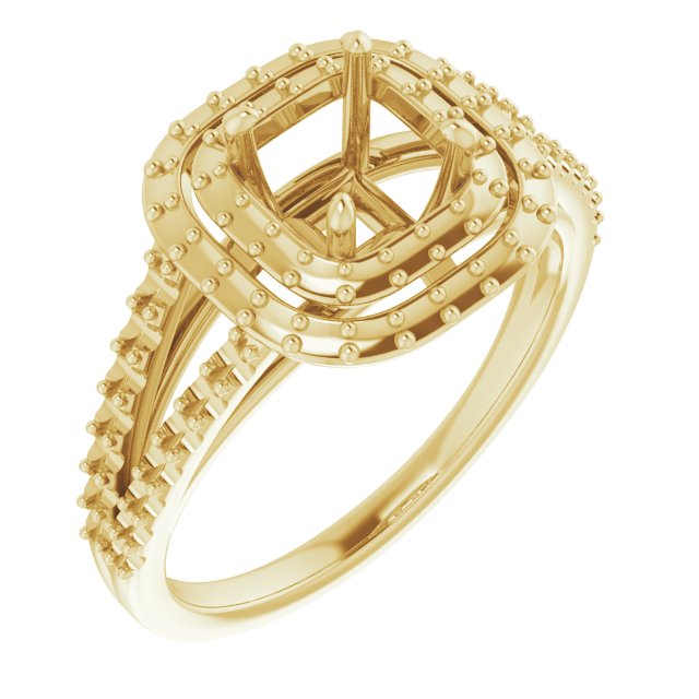 Double Halo-Style Engagement Ring