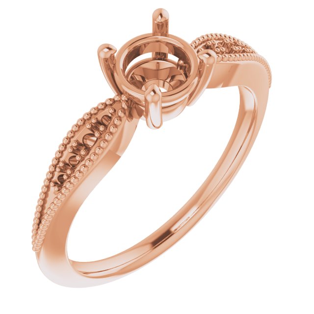 Accented Vintage-Inspired Engagement Ring or Band