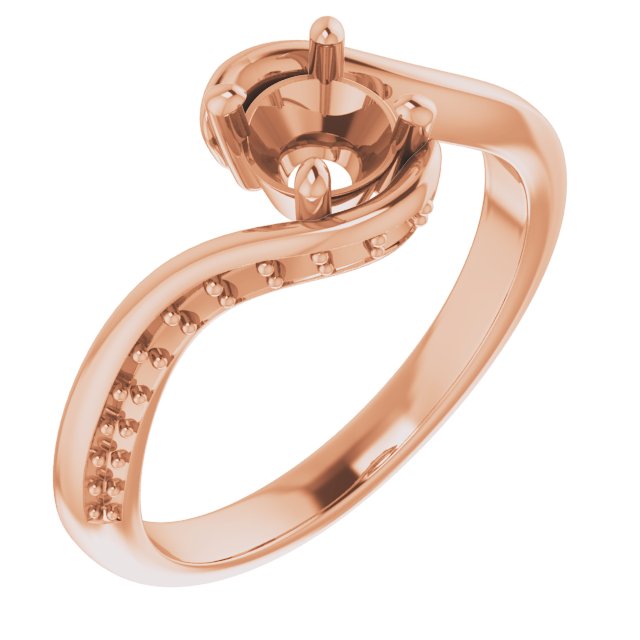 Accented Bypass Engagement Ring