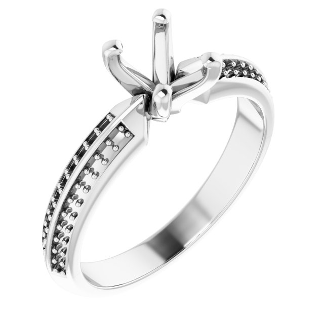 Accented Double-Row Engagement Ring