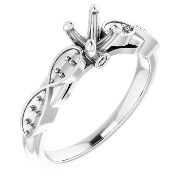 Accented Infinity-Inspired Engagement Ring