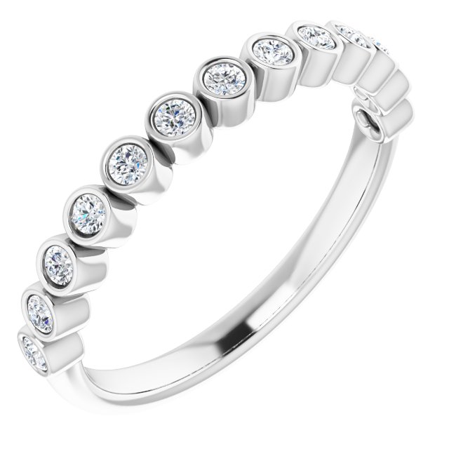 14K White 1/4 CTW Natural Diamond Ring