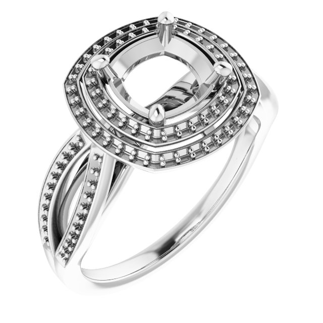 Double Halo-Style Ring