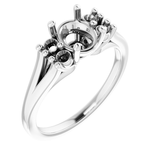 Accented Split Shank Ring