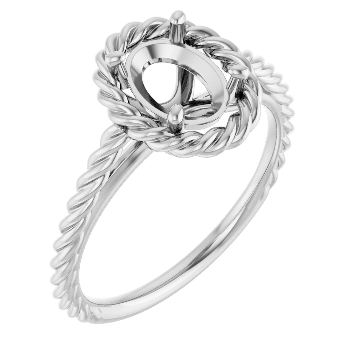 Solitaire Rope Ring