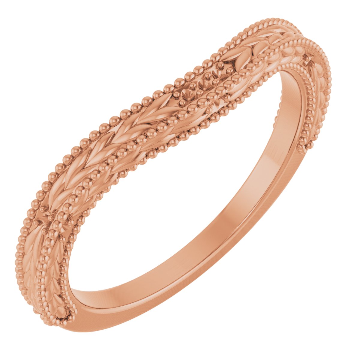 14K Rose .03 CTW Diamond Contour Band Ref 12721287