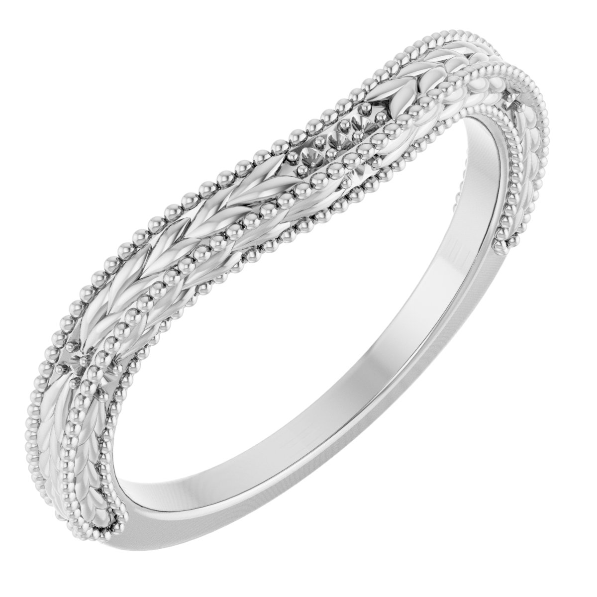 14K White .03 CTW Diamond Contour Band Ref 12721285