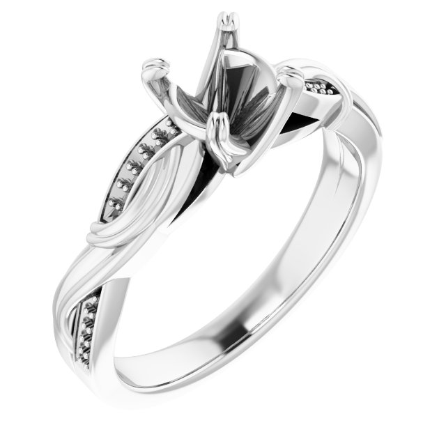Accented Infinity-Inspired Engagement Ring