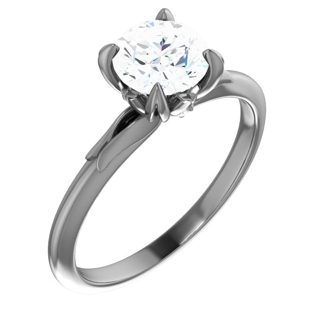 4-krapne Solitaire Engagement Ring alebo Band