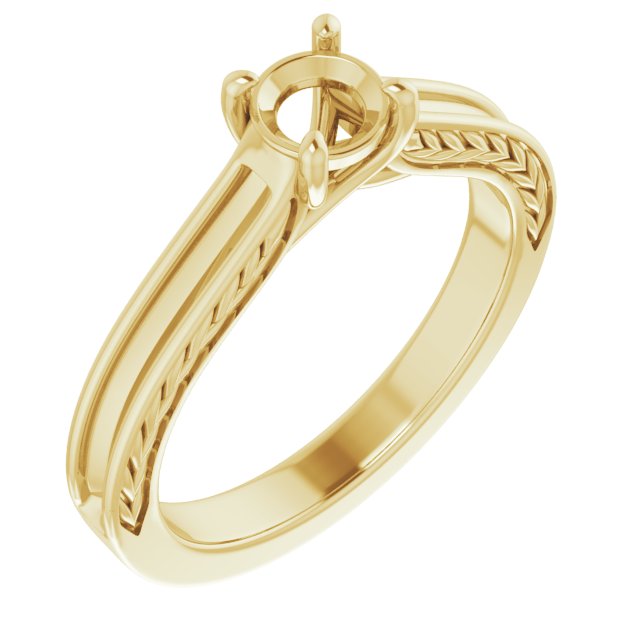 Accented Sculptural Engagement Ring or Band
