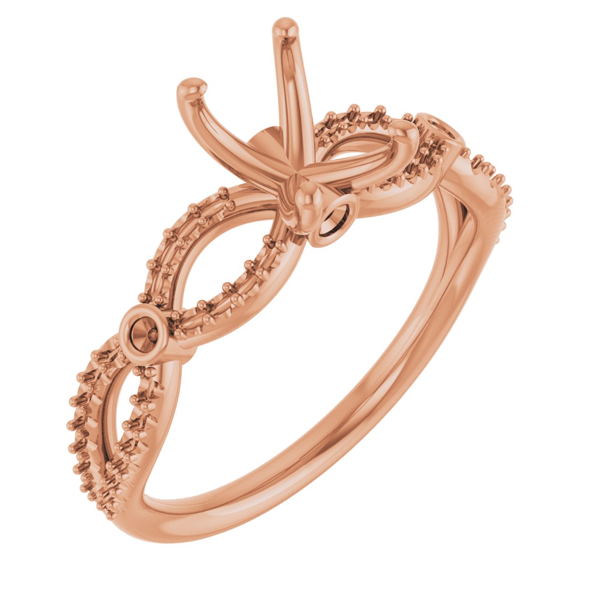 Accented Infinity-Inspired Engagement Ring