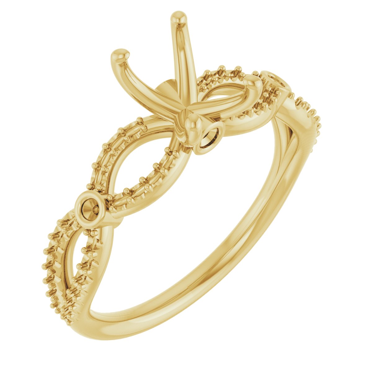 Accented Infinity-Inspired Engagement Ring