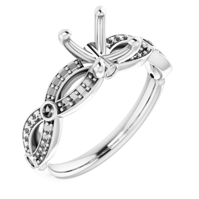 Accented Infinity-Inspired Engagement Ring