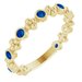 14K Yellow Lab-Grown Blue Sapphire Beaded Ring  