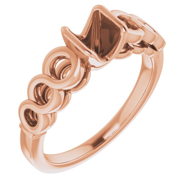 Half-Bezel Accented Engagement Ring