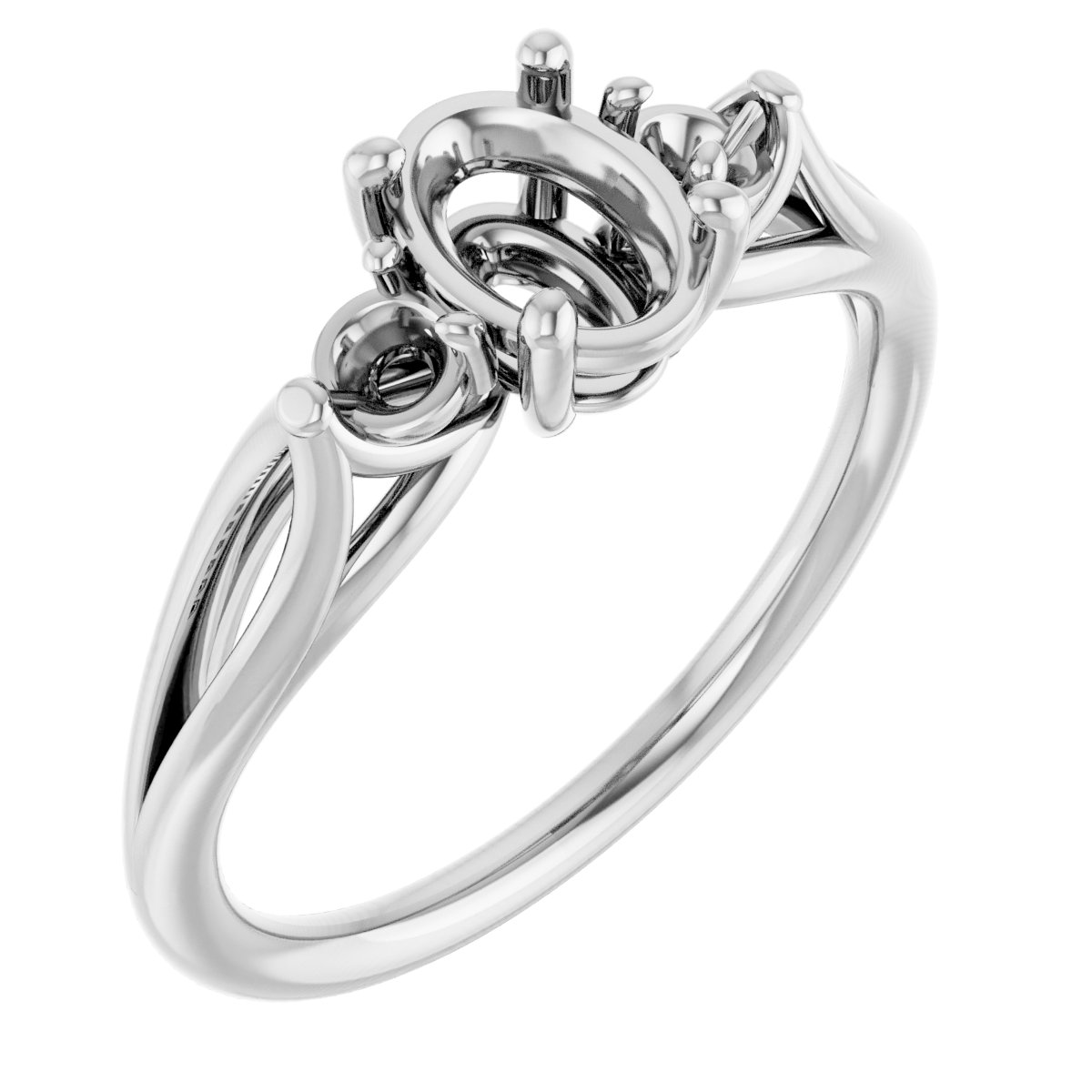 Sculptural Three-Stone Ring