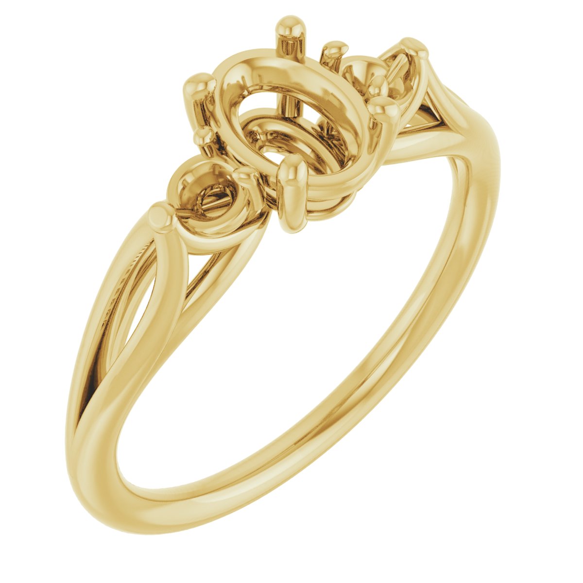 Sculptural Three-Stone Ring