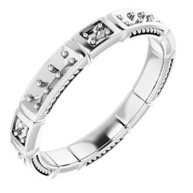 14K White .375 CTW Diamond Eternity Band Size 7 Ref 12404231