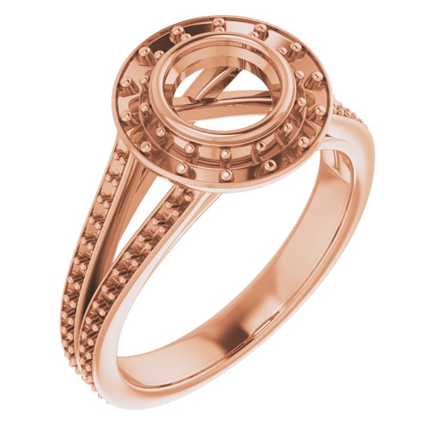 Bezel-Set Halo-Style Engagement Ring