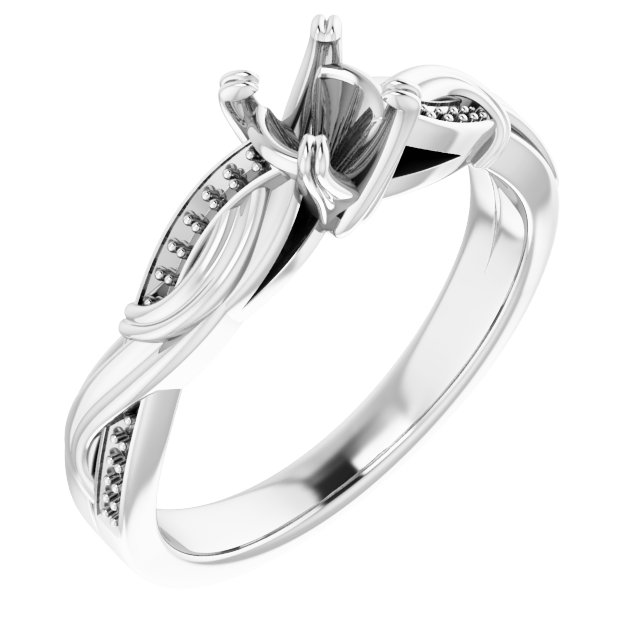 Accented Infinity-Inspired Engagement Ring