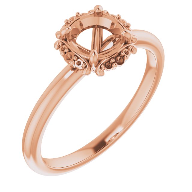 Claw-Prong Halo-Style Engagement Ring