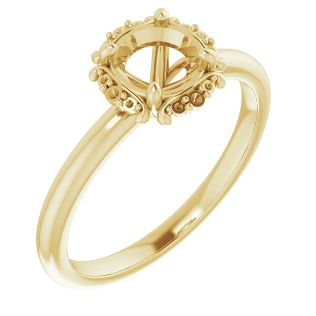 Claw-Prong Halo-Style Engagement Ring