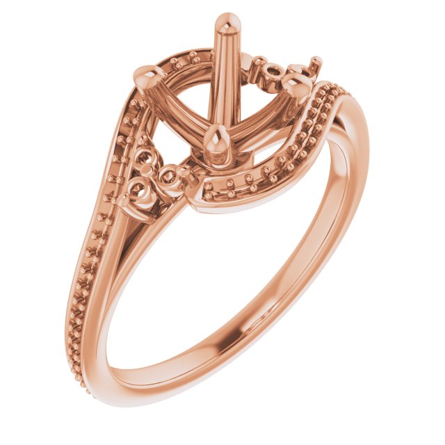 Accented Bypass Engagement Ring