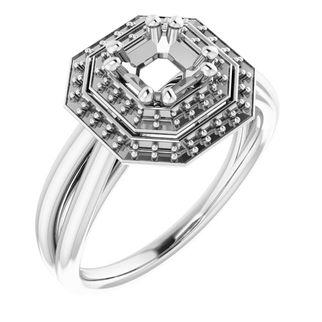 Double Halo-Style Ring