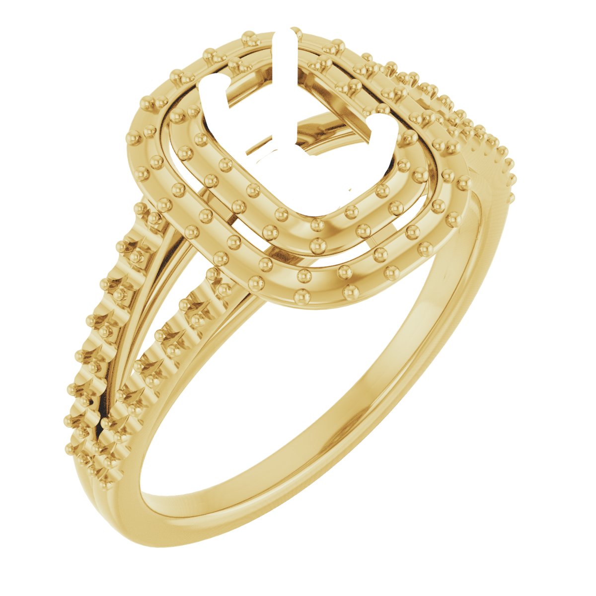 Double Halo-Style Engagement Ring