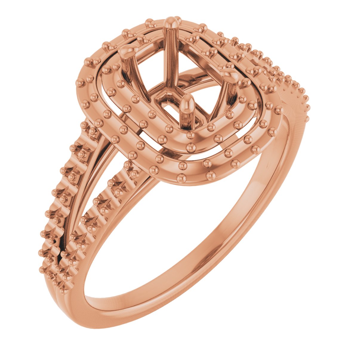 Double Halo-Style Engagement Ring