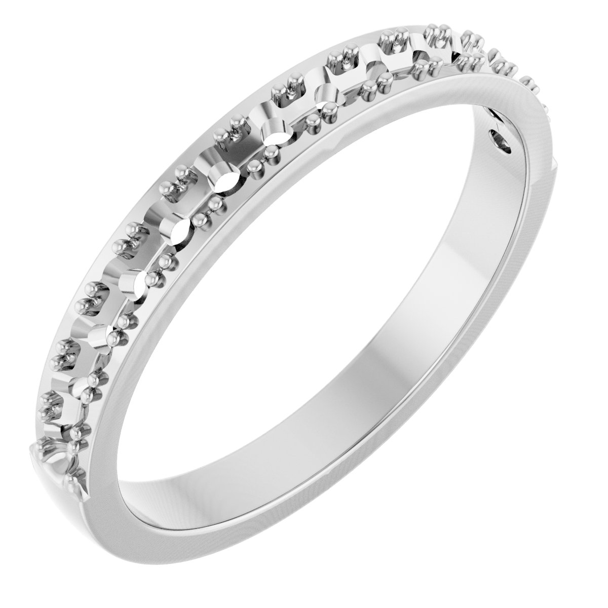 14K White 3/8 CTW Diamond Anniversary Band