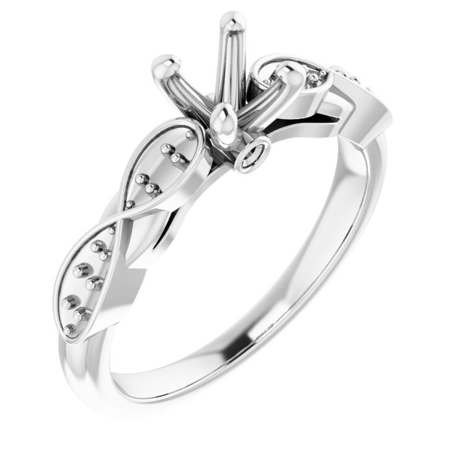 Accented Infinity-Inspired Engagement Ring