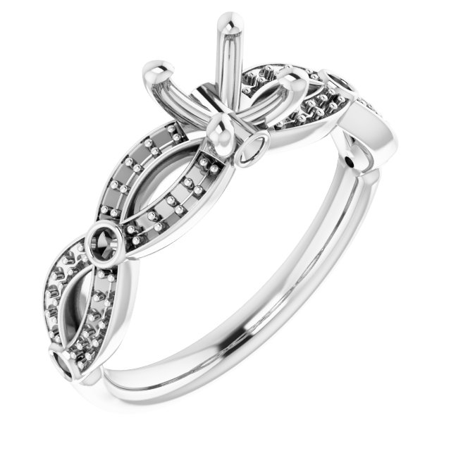 Accented Infinity-Inspired Engagement Ring