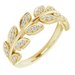 14K Yellow 1/4 CTW Diamond Leaf Ring