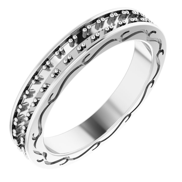 14K White .50 CTW Diamond Round Eternity Band Size 5 Ref 12146790