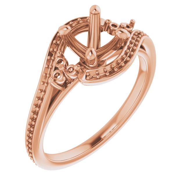 Accented Bypass Engagement Ring