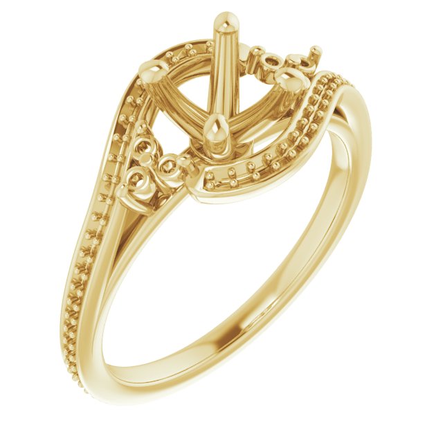 Accented Bypass Engagement Ring