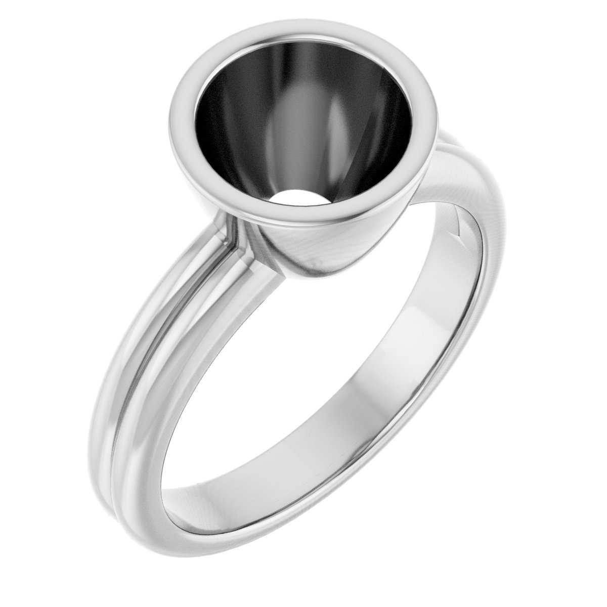 Bezel-Set Solitaire Engagement Ring