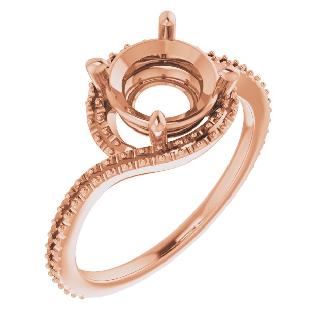 Halo-Style Bypass Engagement Ring
