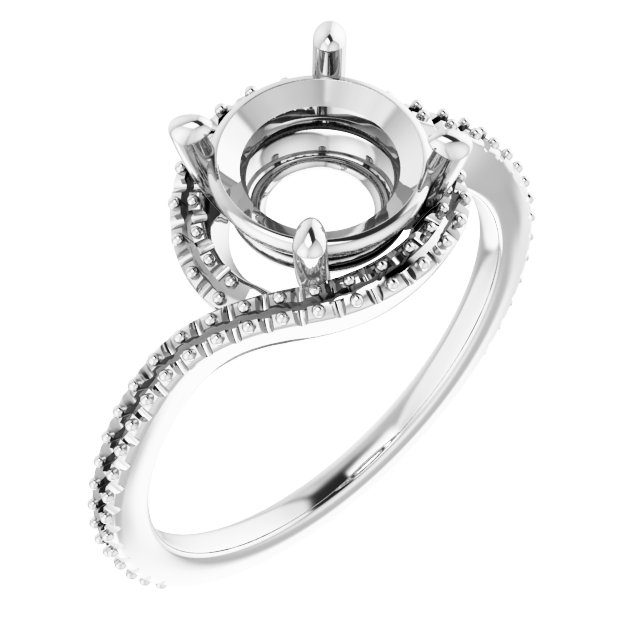 Halo-Style Bypass Engagement Ring