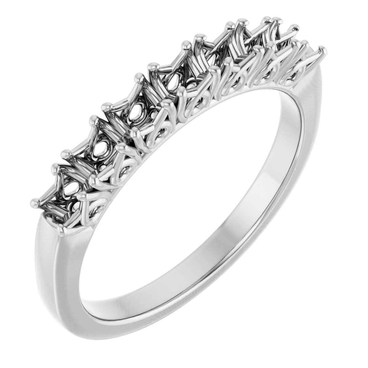 14K White 3/4 CTW Natural Diamond Anniversary Band