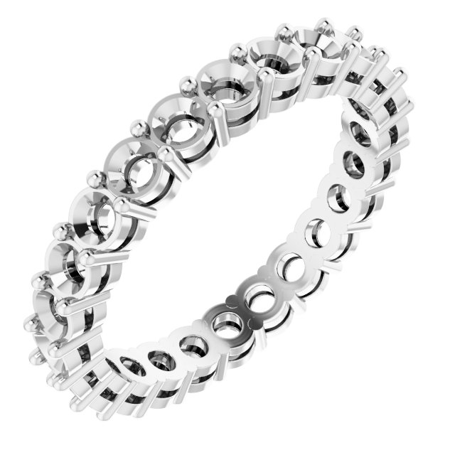 14K White 1 3/4 CTW Natural Diamond Eternity Band Size 6