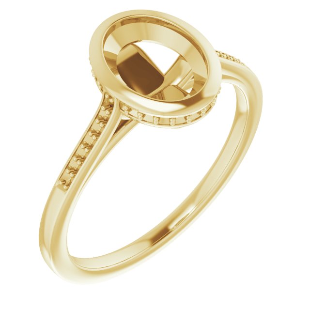 Bezel-Set Accented Engagement Ring