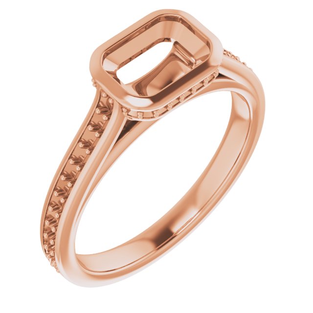 Bezel-Set Accented Engagement Ring