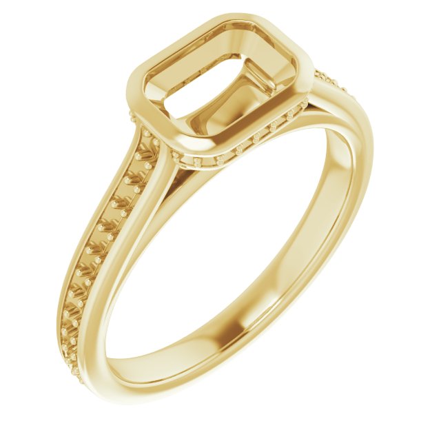 Bezel-Set Accented Engagement Ring