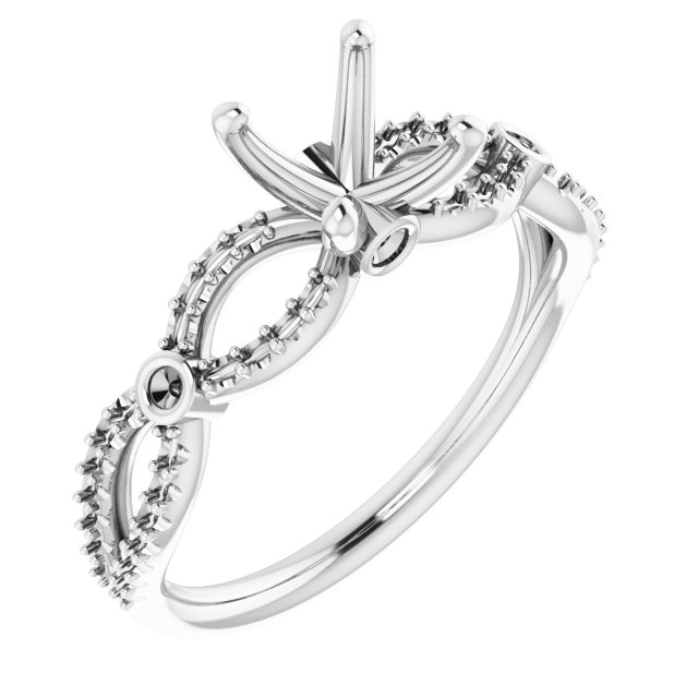 Accented Infinity-Inspired Engagement Ring