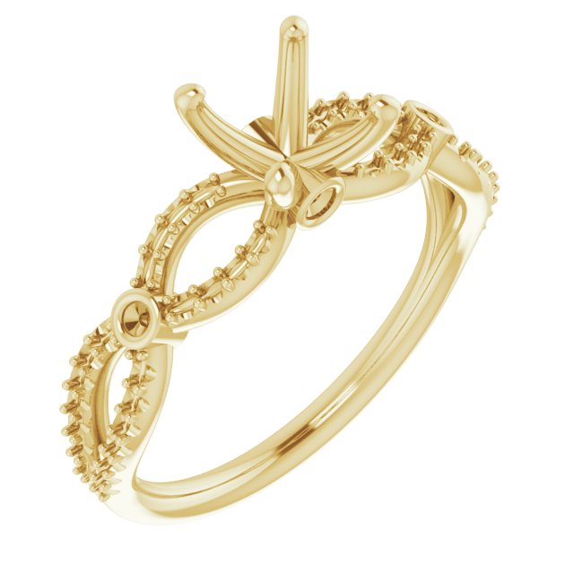 Accented Infinity-Inspired Engagement Ring