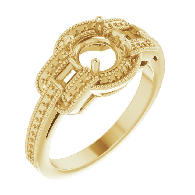 Halo-Style Vintage-Inspired Engagement Ring or Band