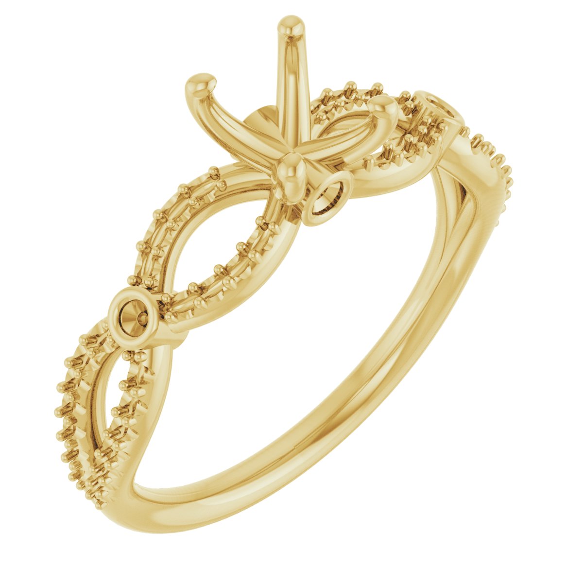 Accented Infinity-Inspired Engagement Ring